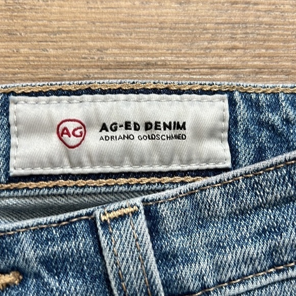 Adriano Goldschmied AG Boyfriend High Rise High Waist Raw Hem Size 29R Distress - Picture 5 of 15